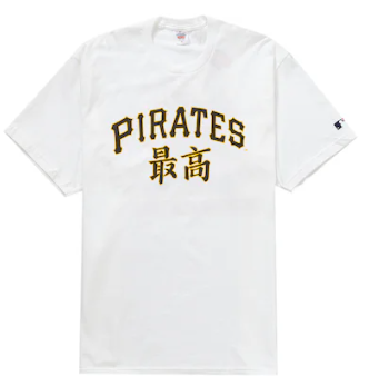 Supreme MLB Pittsburgh Pirates Kanji Teams Tee White