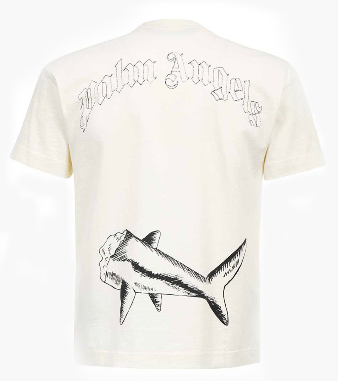 Palm Angels Broken Shark Classic T shirt Butter/Black