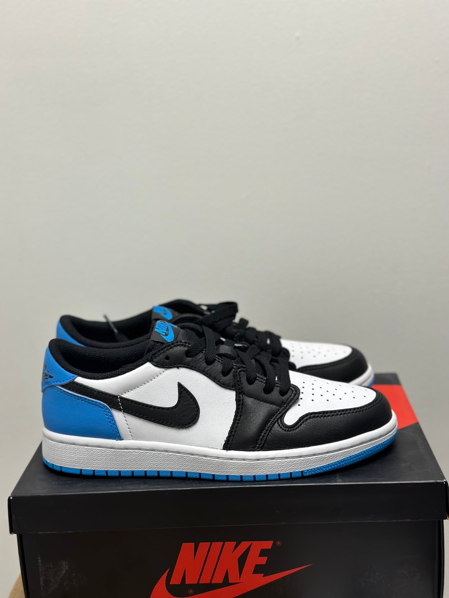 Jordan 1 Retro Low OG Black Dark Powder Blue