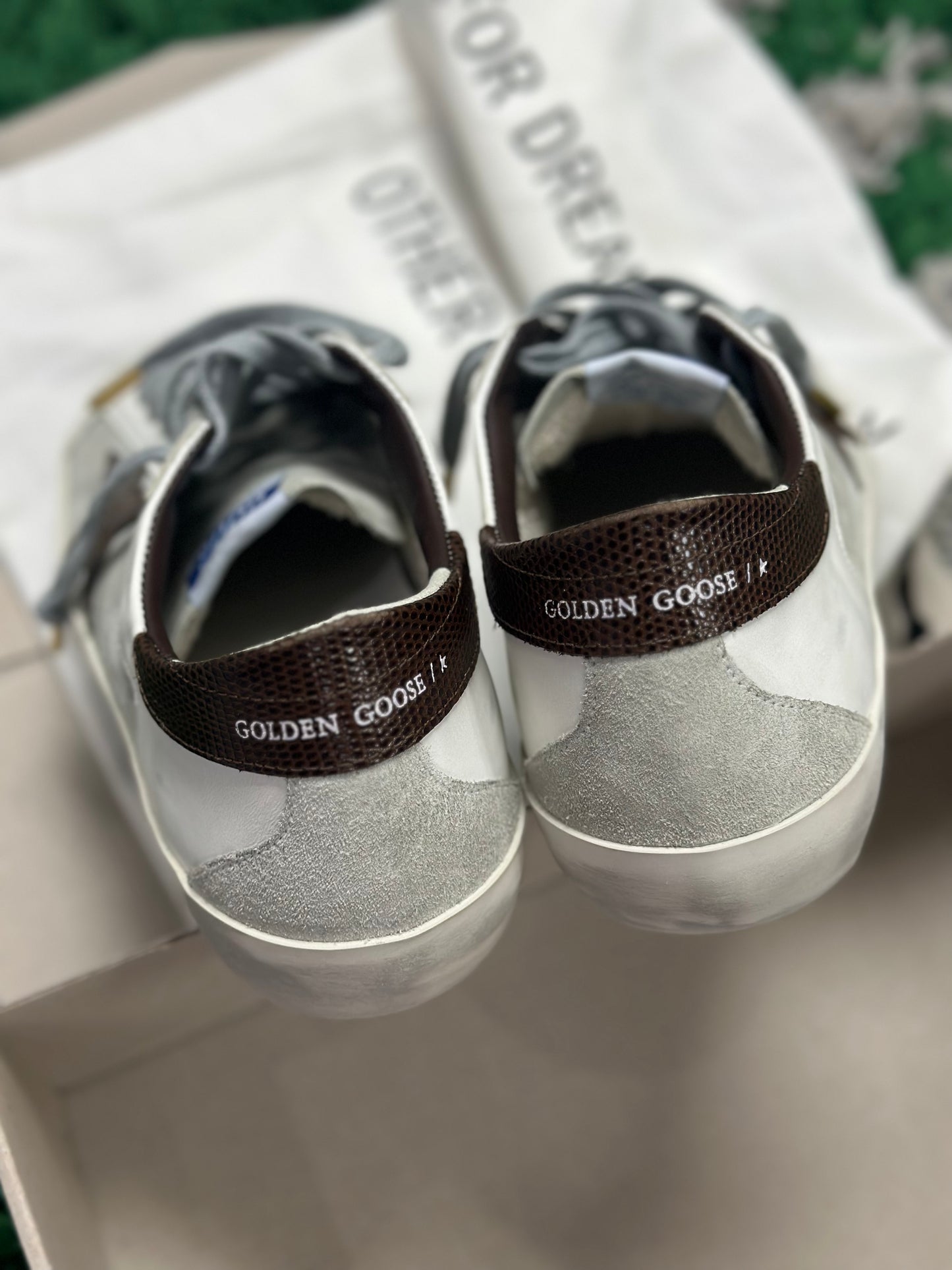 Golden Goose Superstar double quarter Suede Snakeskin