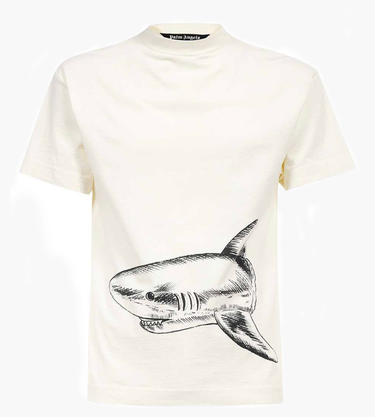 Palm Angels Broken Shark Classic T shirt Butter/Black