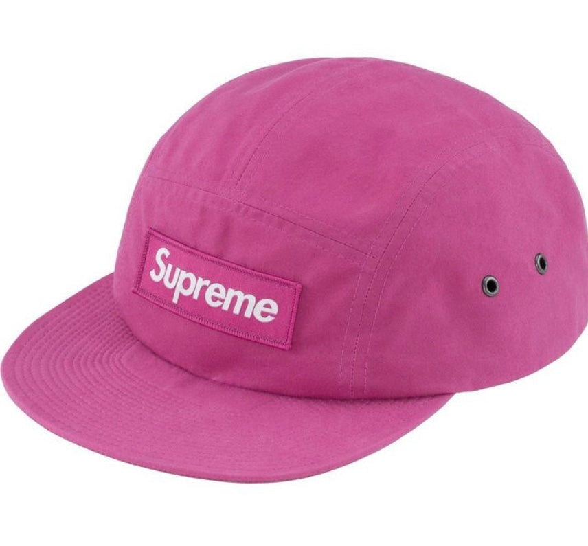 Supreme - Waxed Cotton Camp Cap Magenta