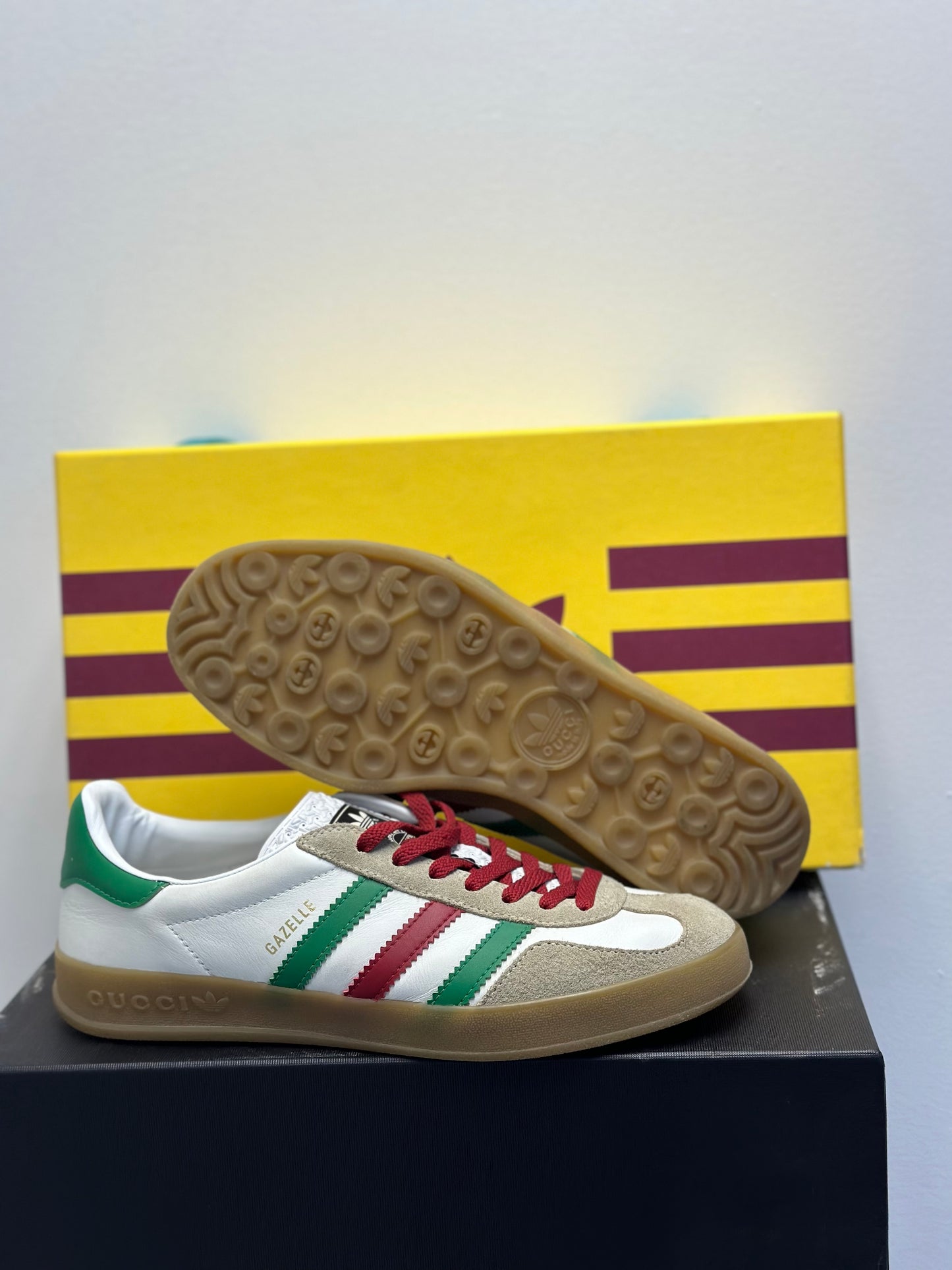 Gucci x Adidas Gazelle - White Green Red