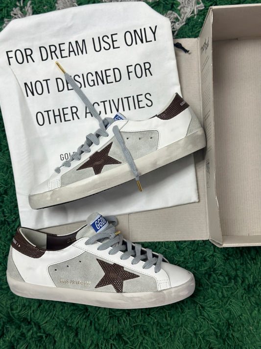 Golden Goose Superstar double quarter Suede Snakeskin