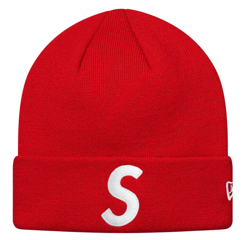 Supreme New Era S Logo Beanie - Red