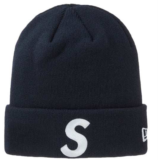 Supreme New Era S Logo Beanie - Navy