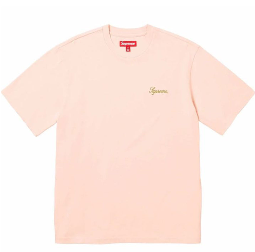 Supreme Washed Script S/S Top (FW23) Rose