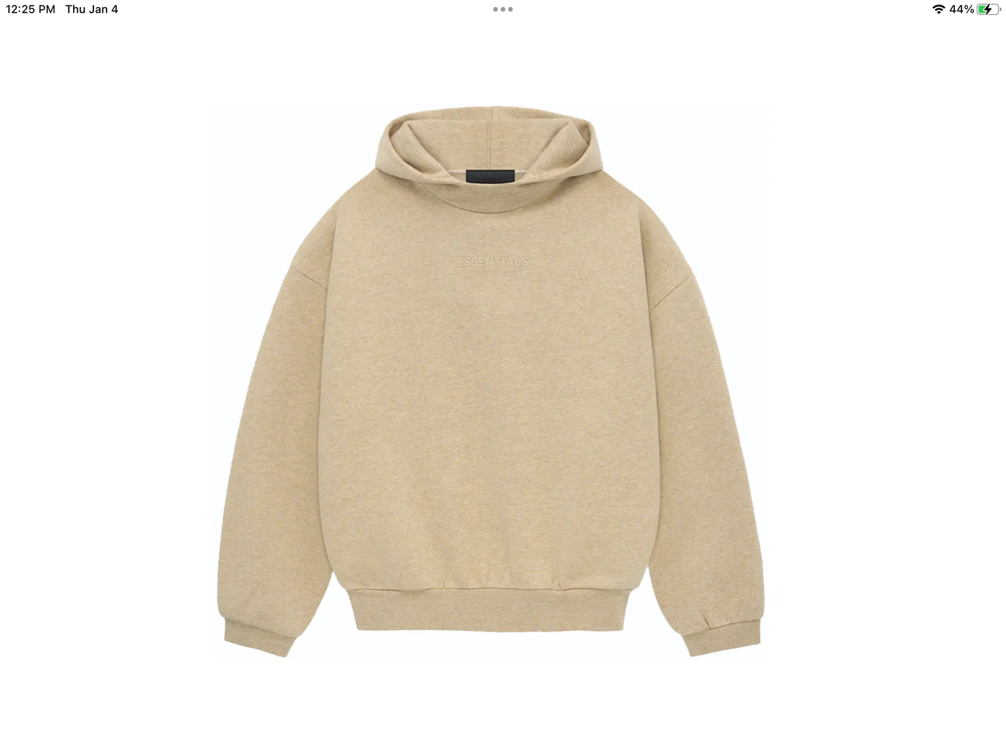 Fear Of God Essentials Hoodie / Gold Heather