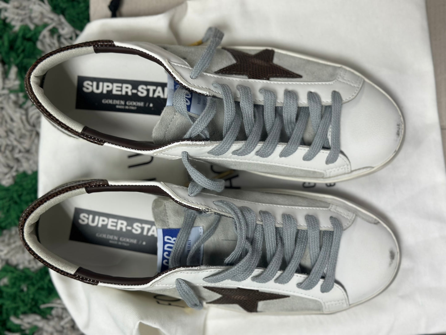 Golden Goose Superstar double quarter Suede Snakeskin