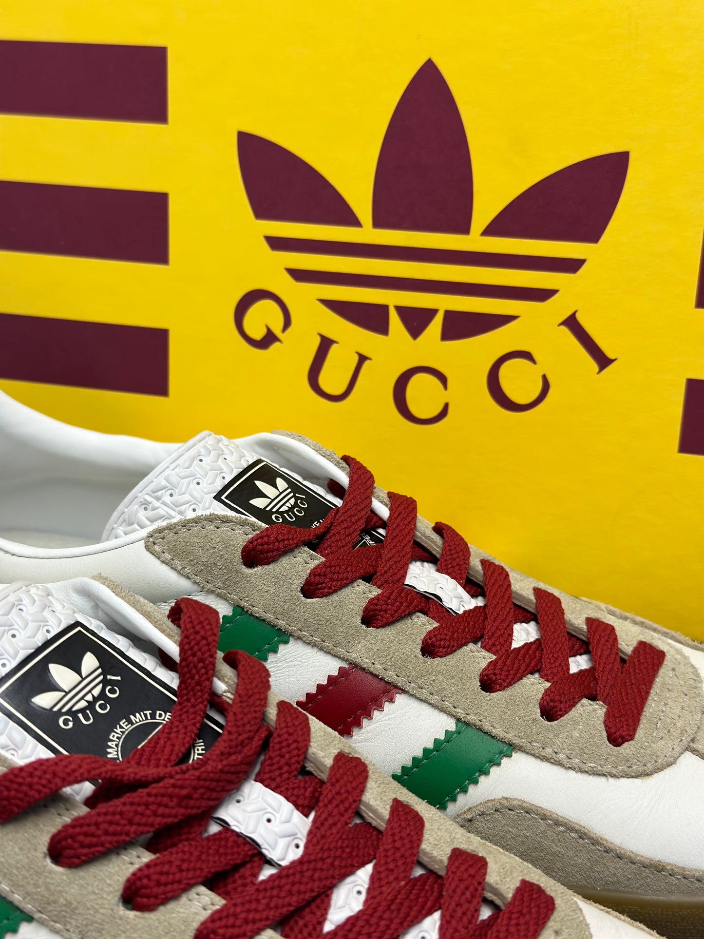 Gucci x Adidas Gazelle - White Green Red