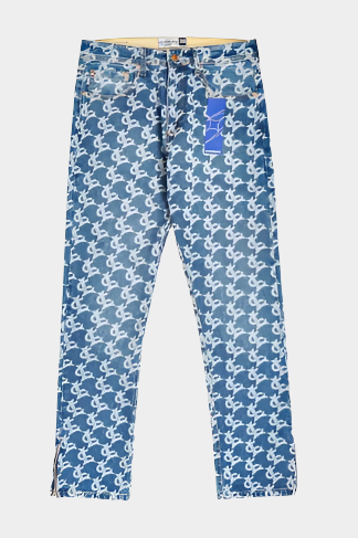 CL MONOGRAM PANTS BLUE DENIM