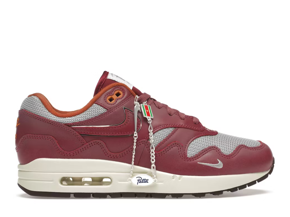 Air Max 1 x Patta - Waves Run Maroon (With Bracelet)