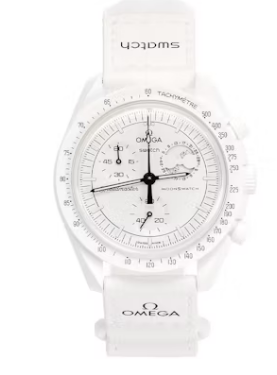 Swatch x Omega Bioceramic Moonswatch Mission To Moonphase Snoopy White