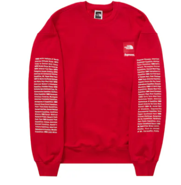 Supreme The North Face Crewneck Red